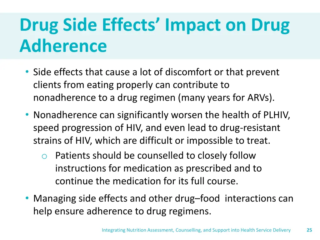 drug side effects impact on drug adherence