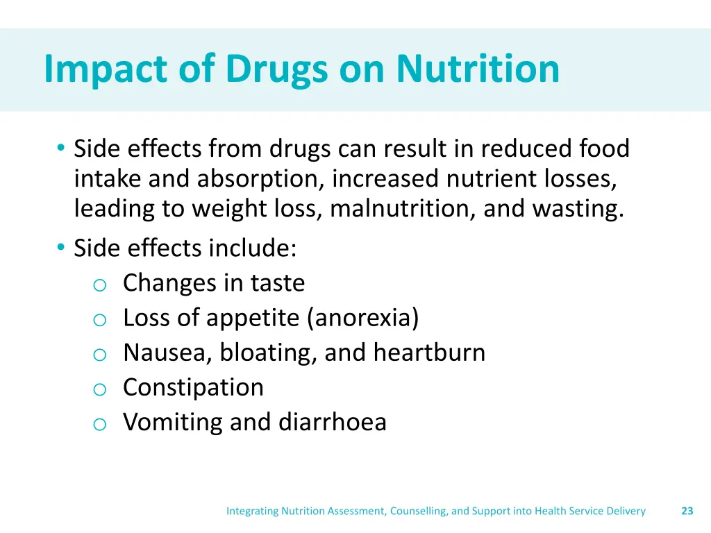 impact of drugs on nutrition 7