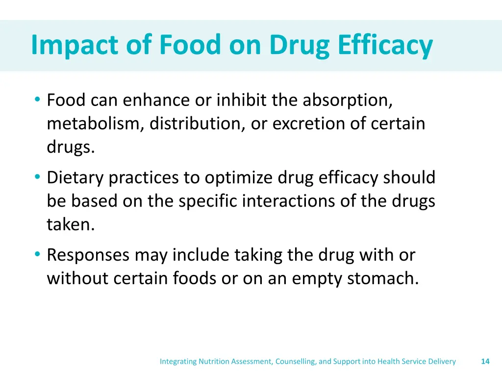 impact of food on drug efficacy