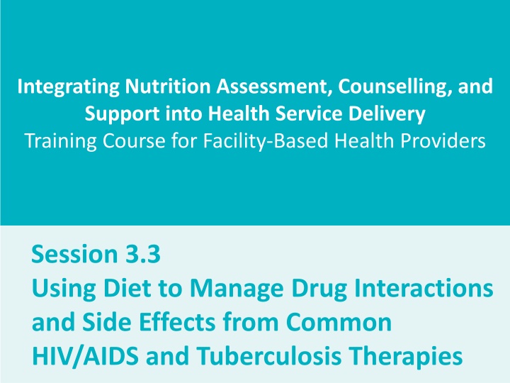 integrating nutrition assessment counselling