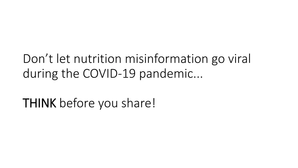 don t let nutrition misinformation go viral