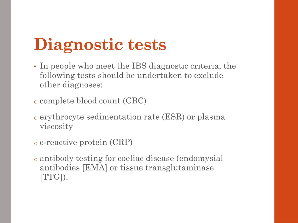 diagnostic tests