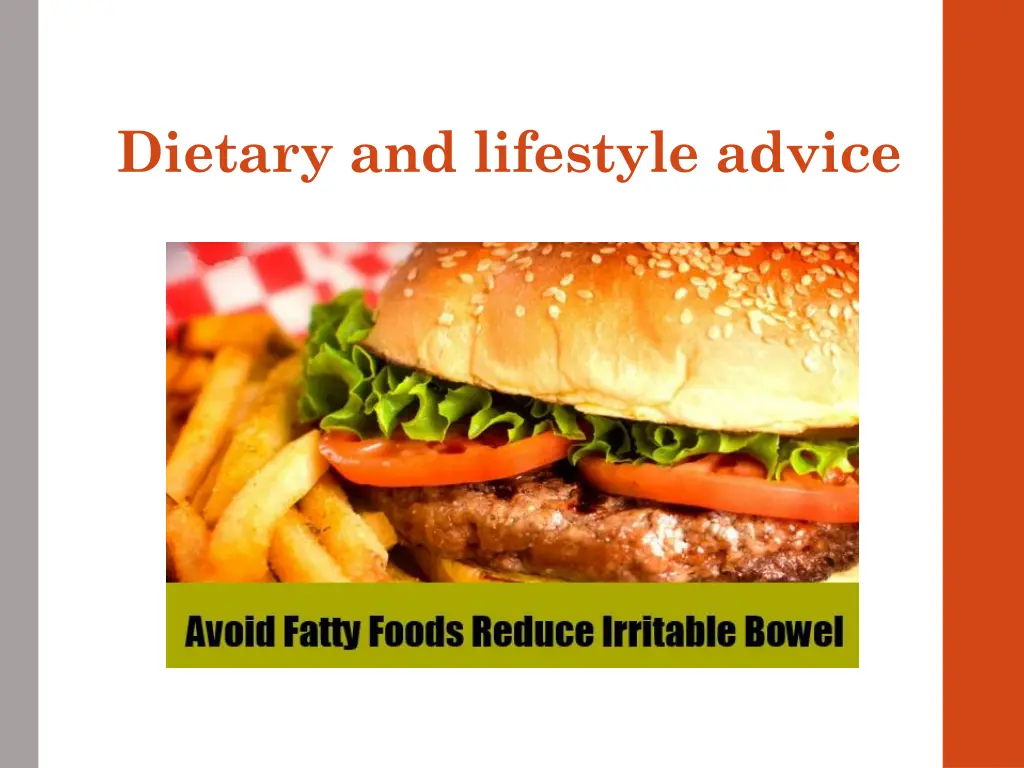 dietary and lifestyle advice 1