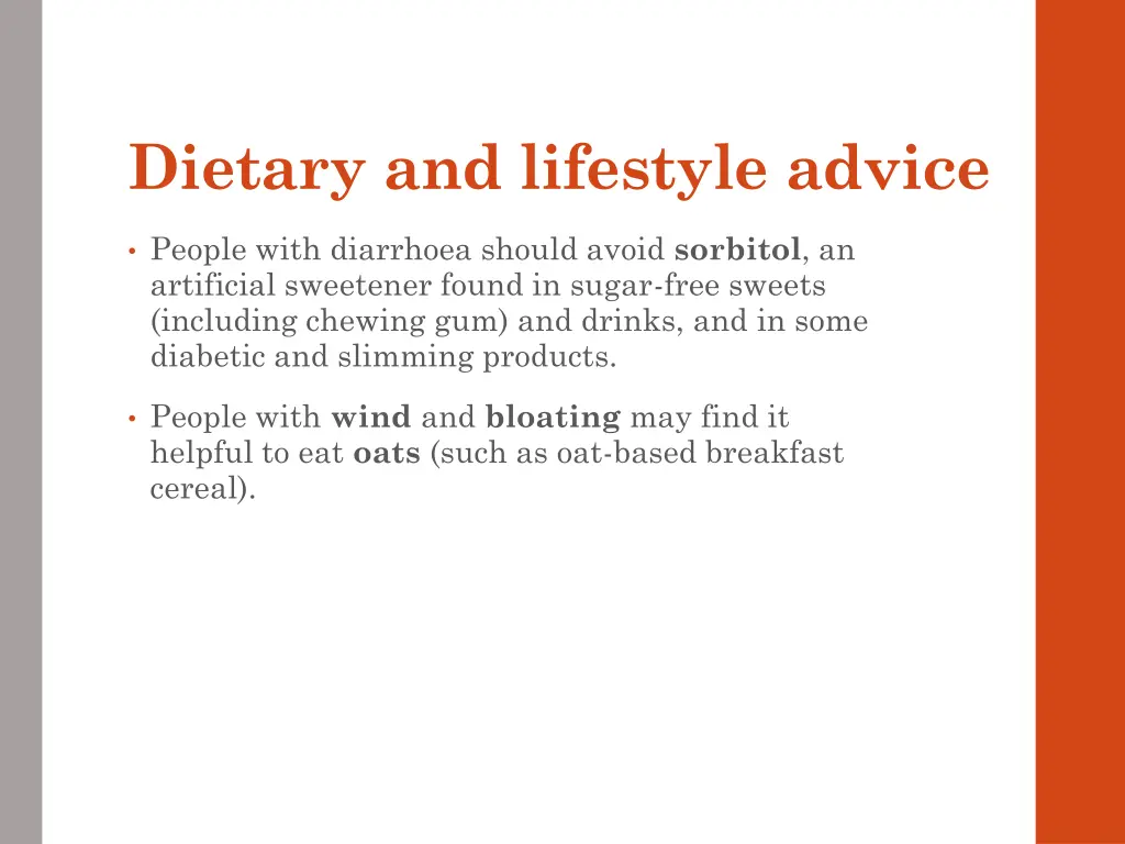 dietary and lifestyle advice 8