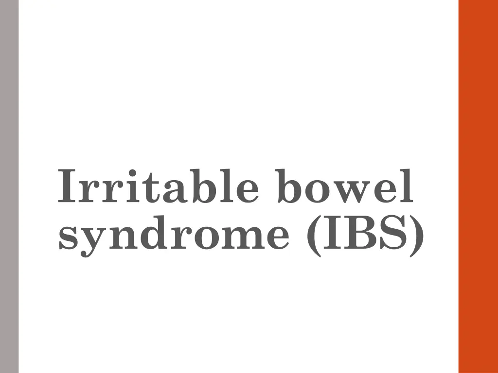 irritable bowel syndrome ibs