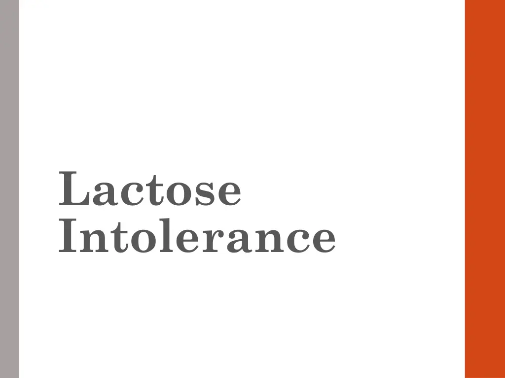 lactose intolerance