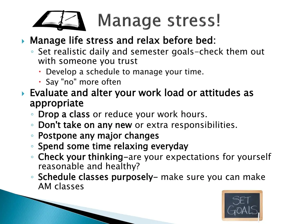 manage life stress and relax before