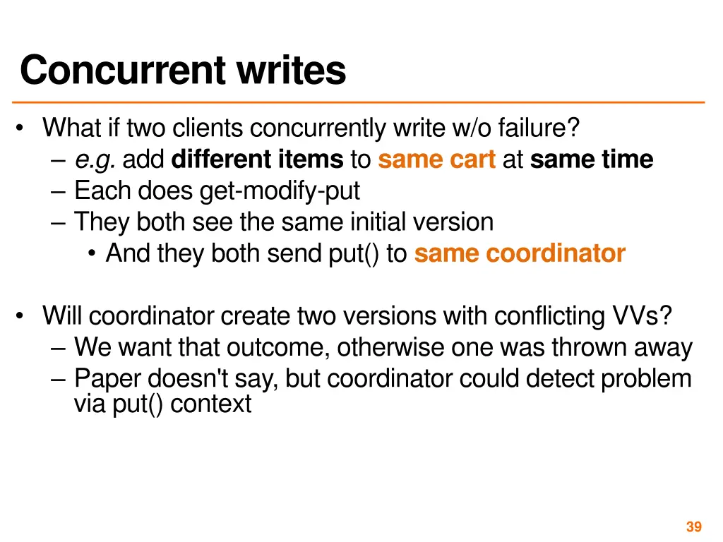 concurrent writes