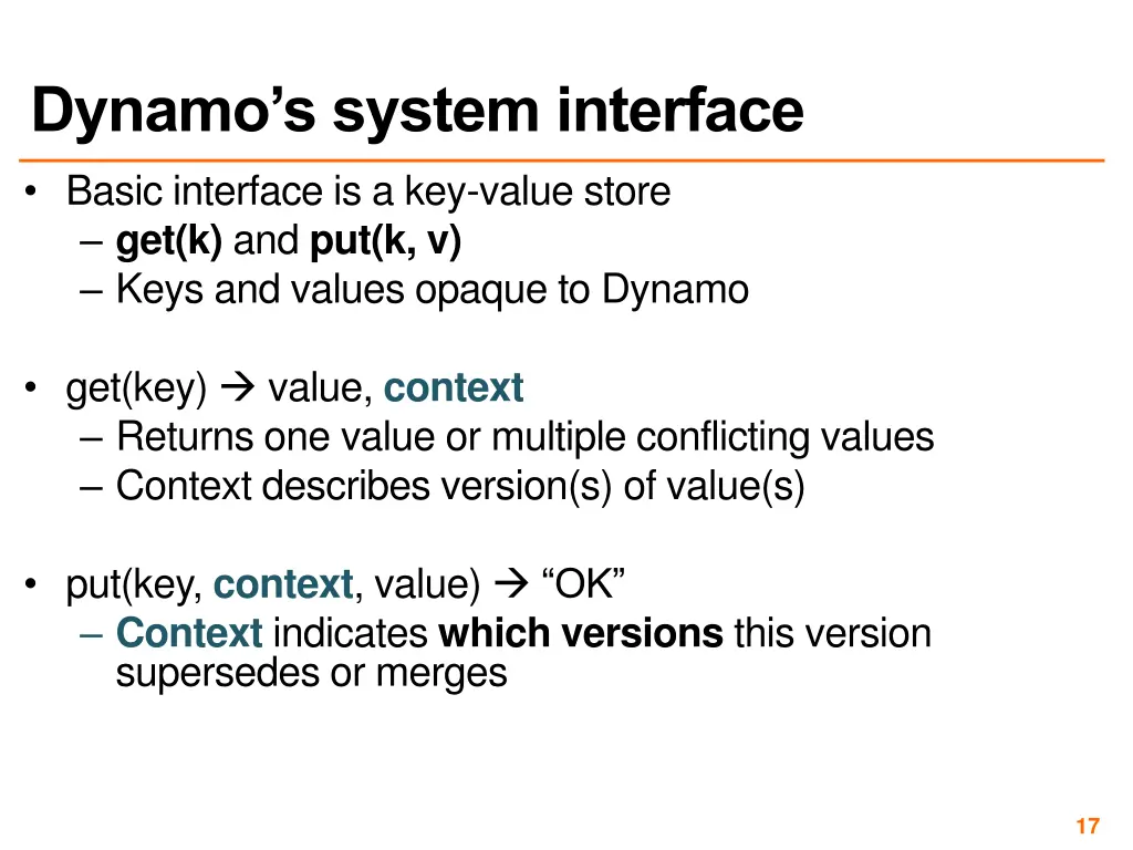 dynamo s system interface