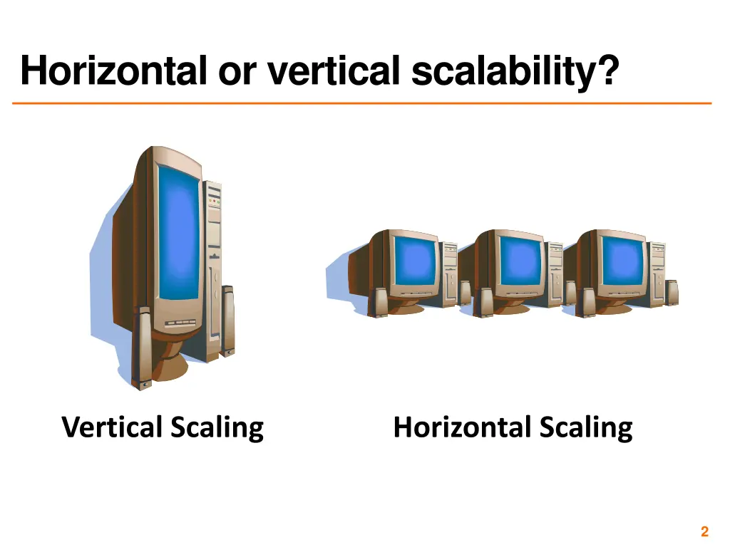 horizontal or vertical scalability