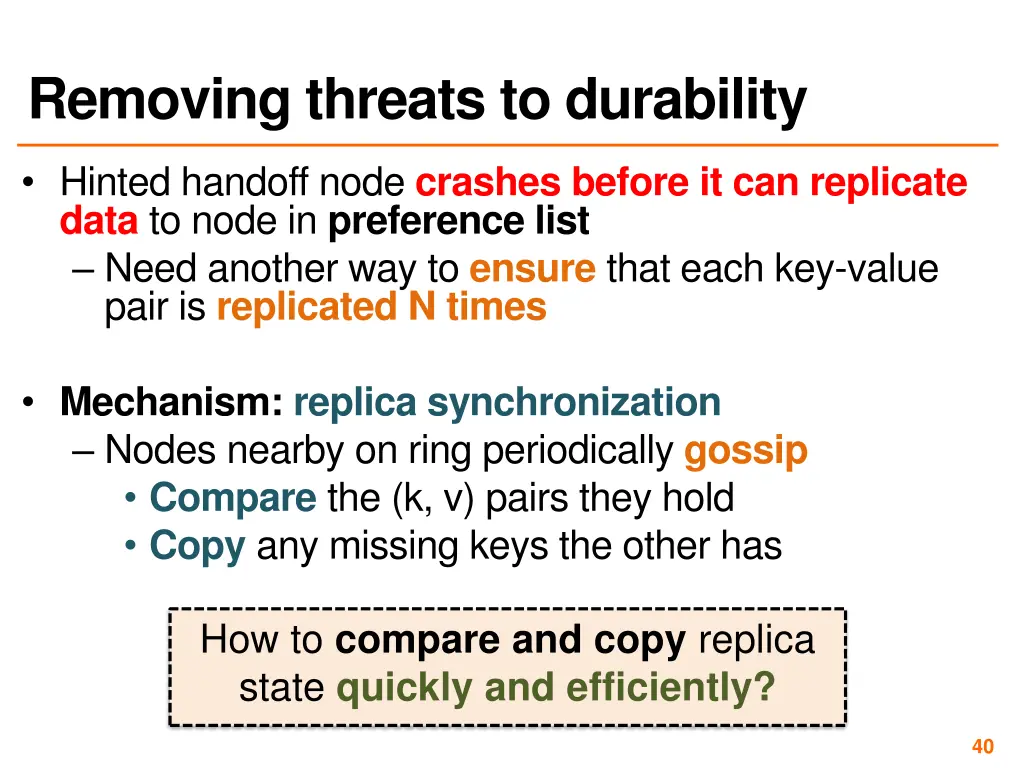 removing threats to durability