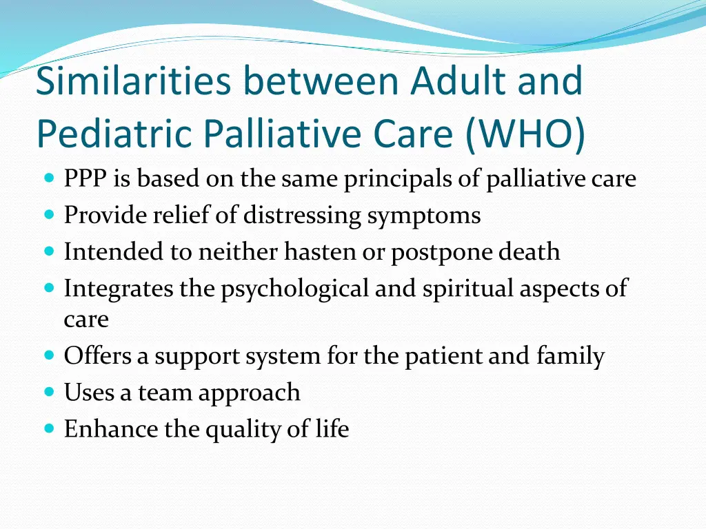 similarities between adult and pediatric