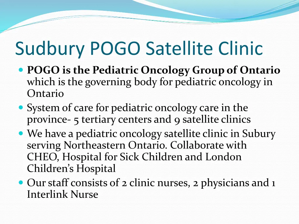 sudbury pogo satellite clinic pogo