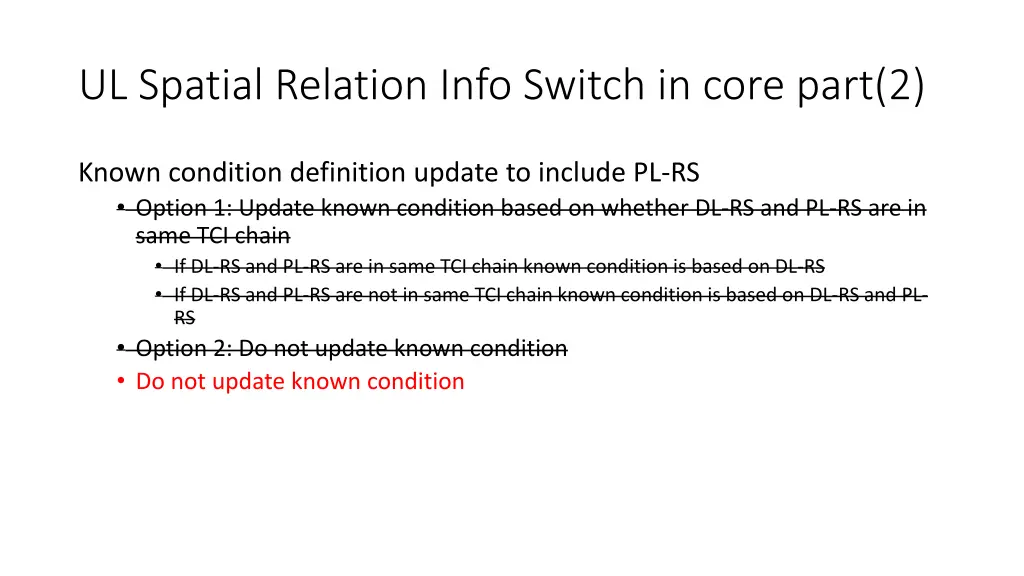 ul spatial relation info switch in core part 2