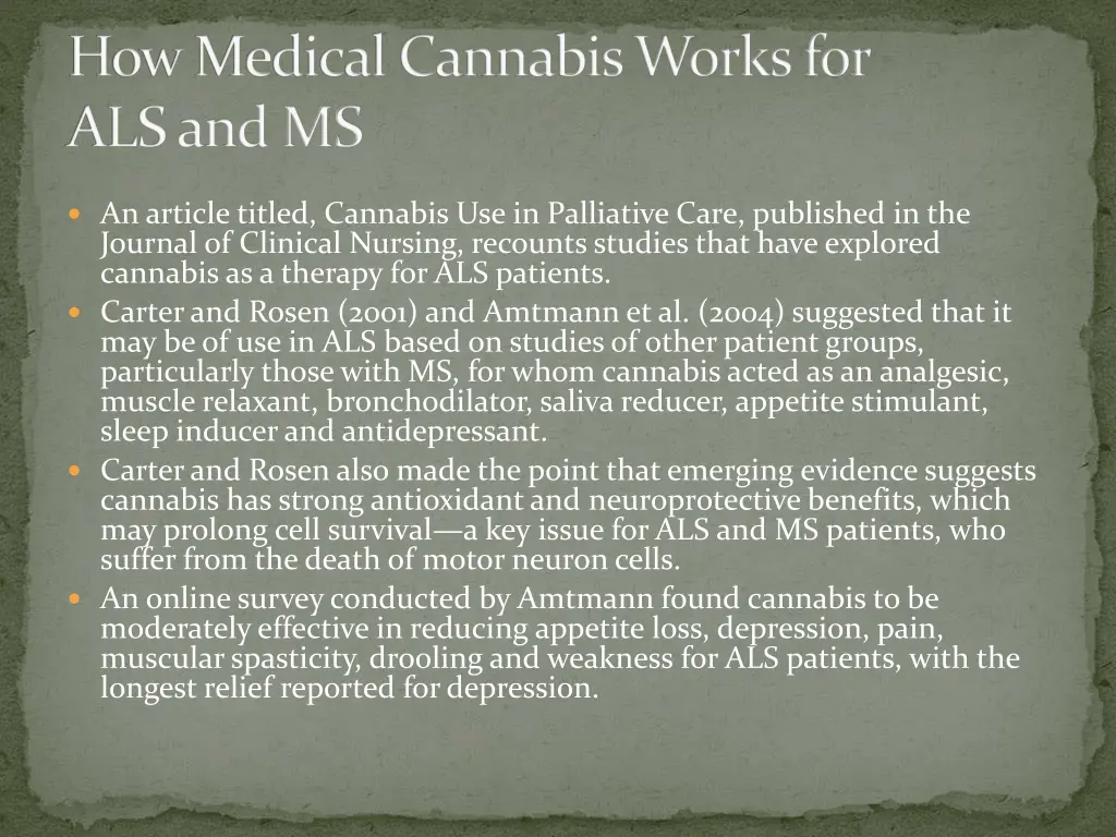 how medical cannabis works for als and ms