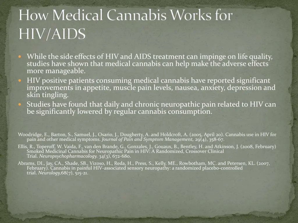 how medical cannabis works for hiv aids