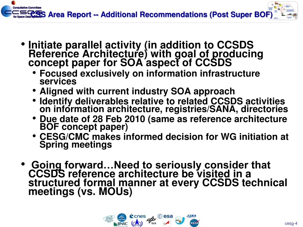 css area report additional recommendations post