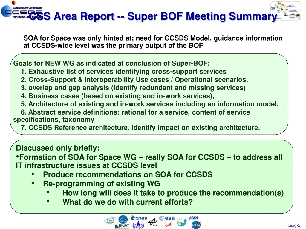 css area report super bof meeting summary