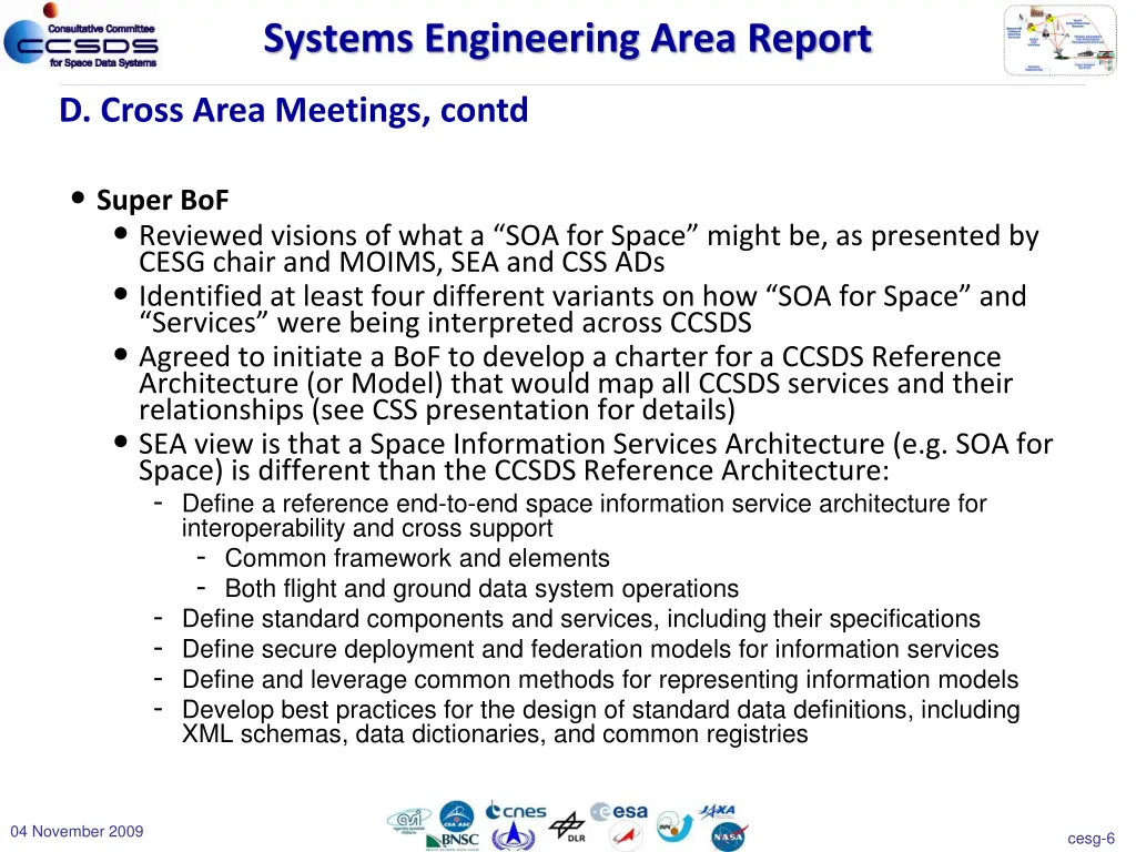 systems engineering area report