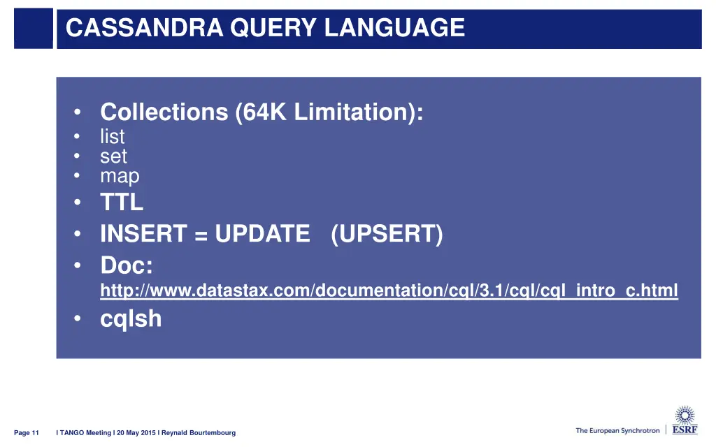 cassandra query language 1