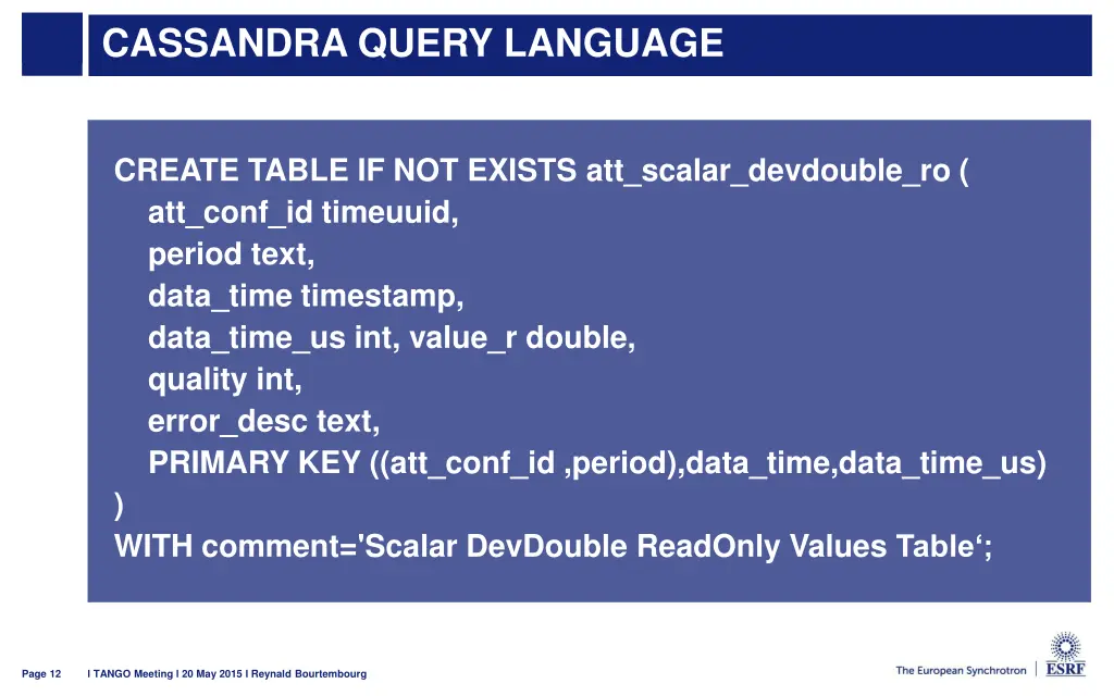 cassandra query language 2