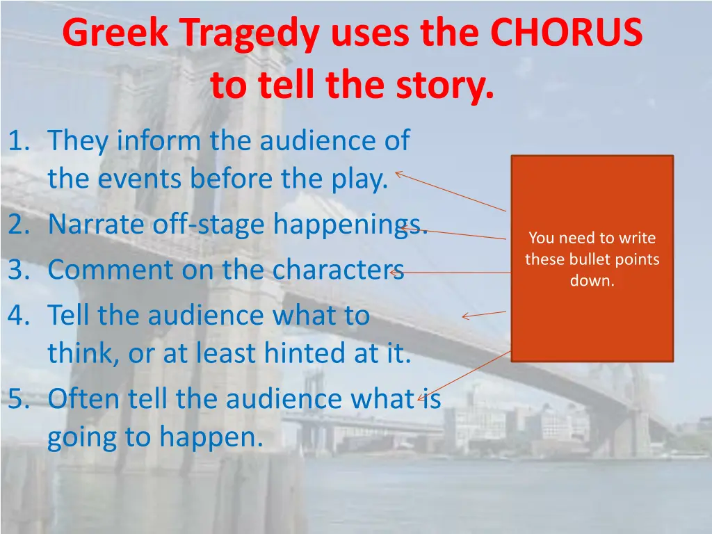 greek tragedy uses the chorus to tell the story