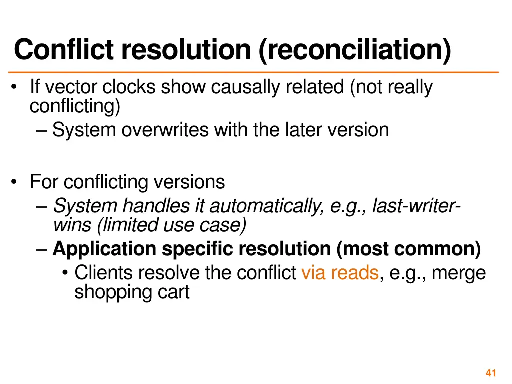 conflict resolution reconciliation if vector