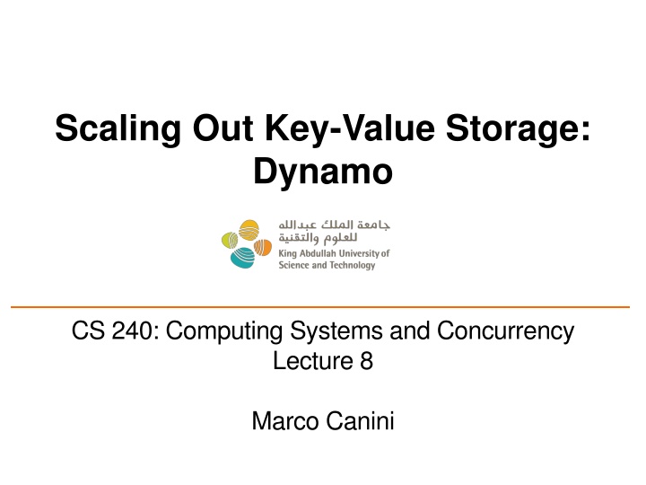 scaling out key value storage dynamo