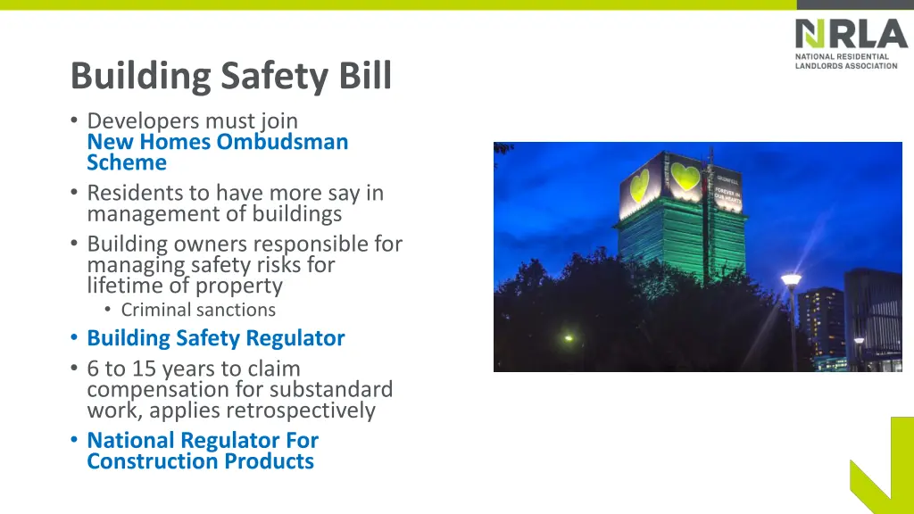 building safety bill developers must join