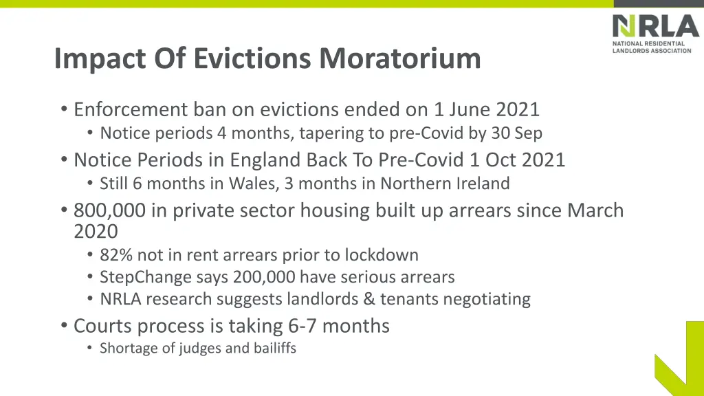 impact of evictions moratorium