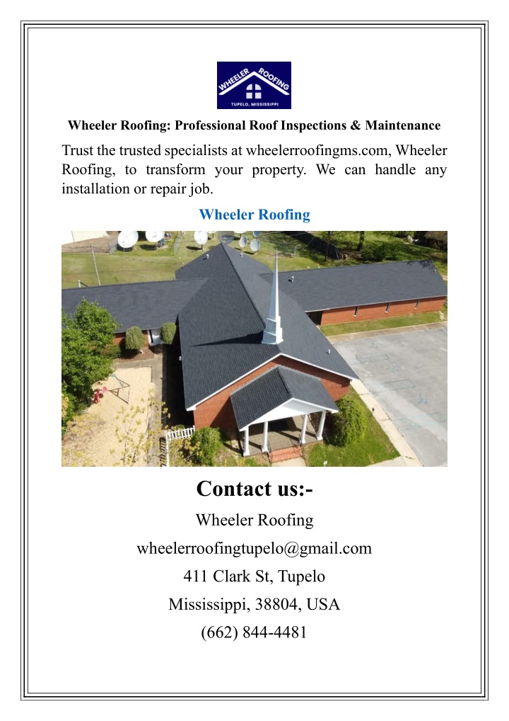 wheeler roofing professional roof inspections