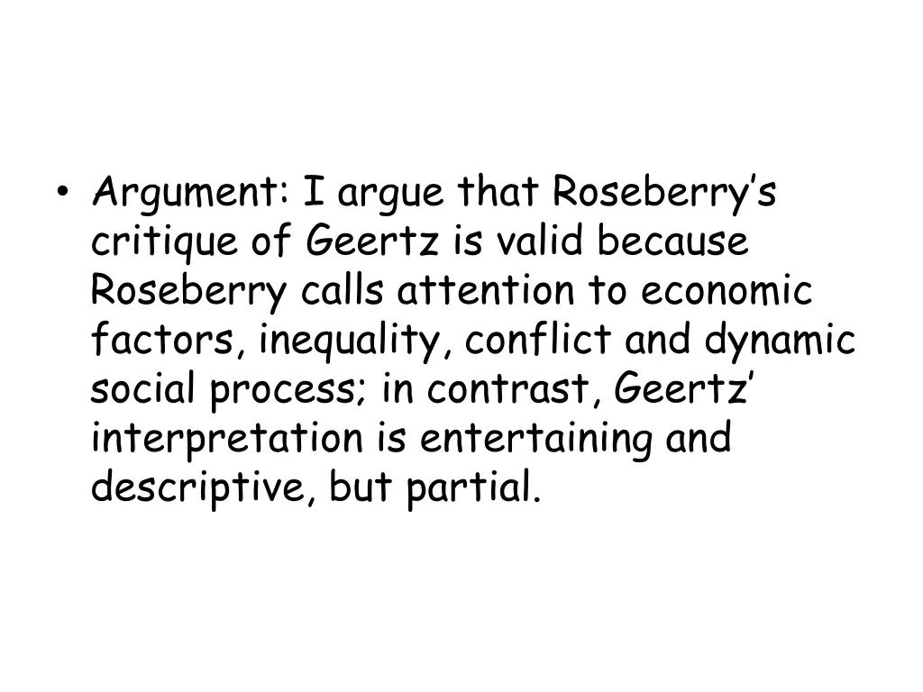 argument i argue that roseberry s critique