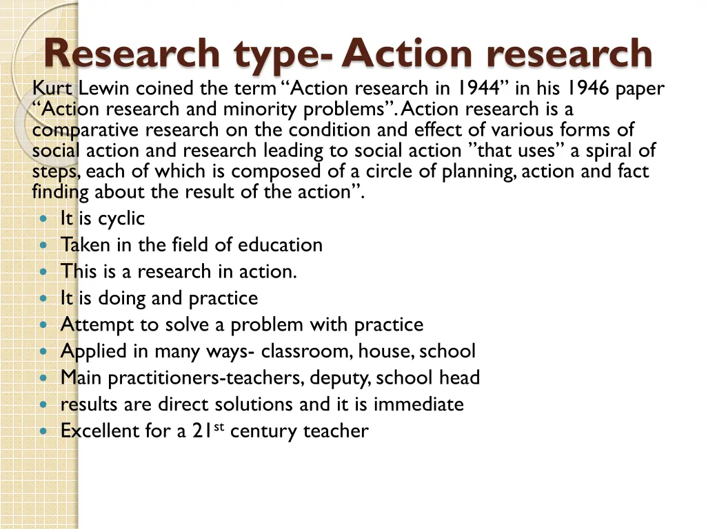 research type action research kurt lewin coined