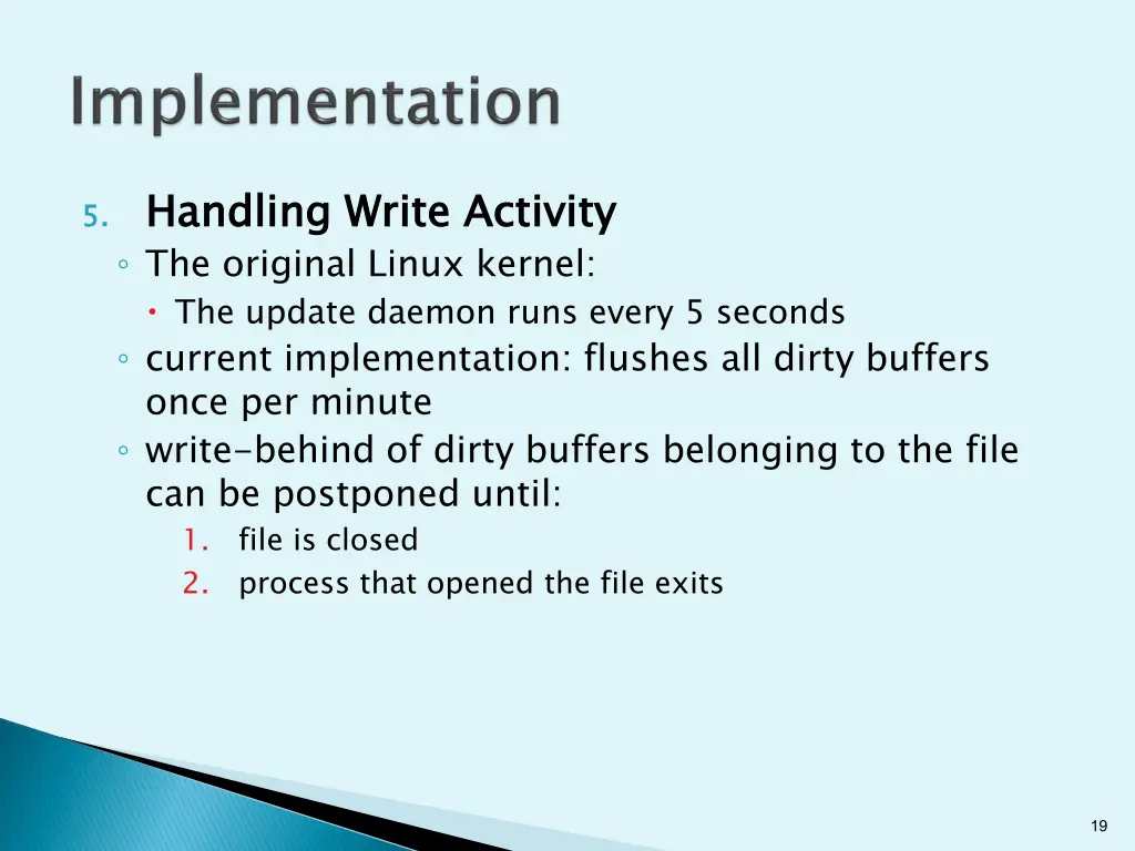 5 handling write activity the original linux