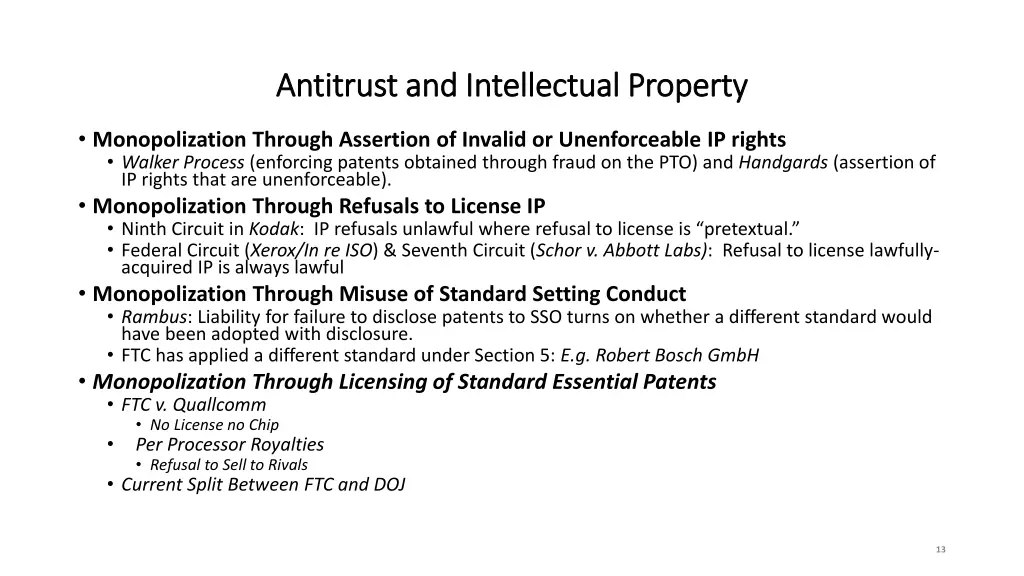 antitrust and intellectual property antitrust