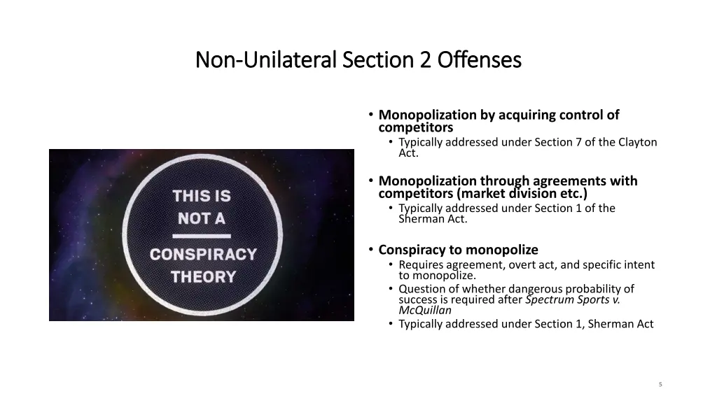 non non unilateral section 2 offenses unilateral