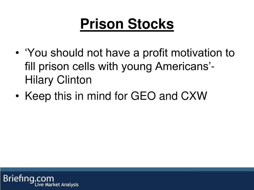 prison stocks