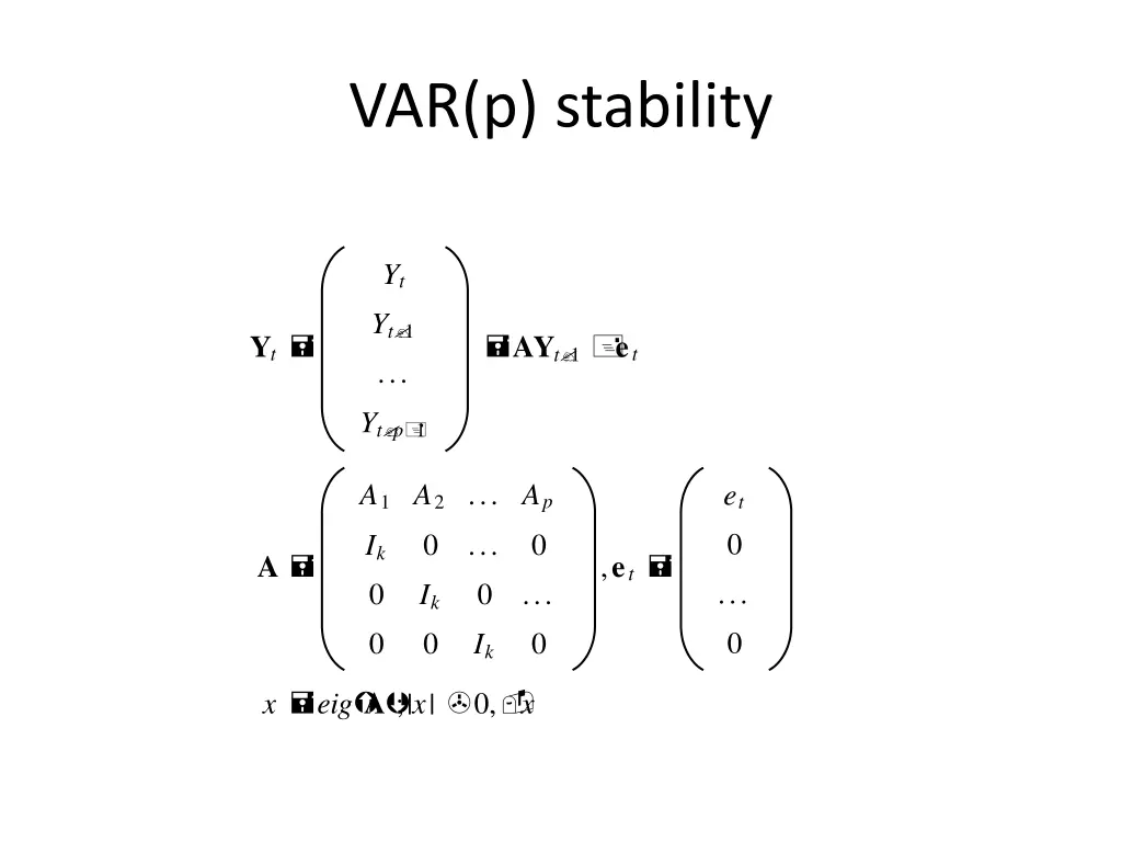 var p stability