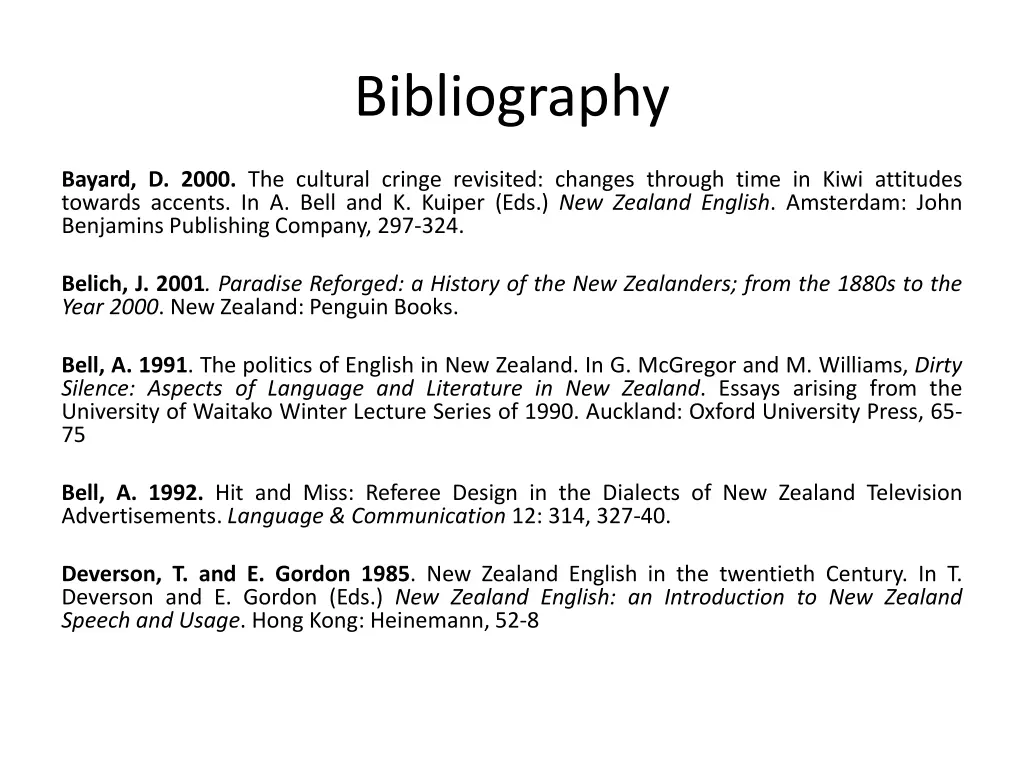 bibliography