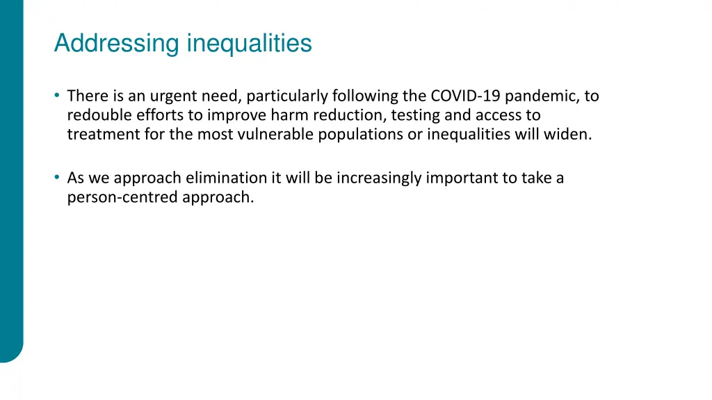 addressing inequalities