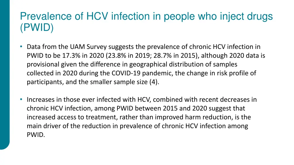 prevalence of hcv infection in people who inject