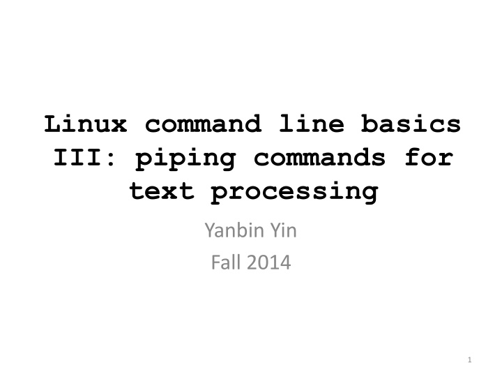 linux command line basics iii piping commands