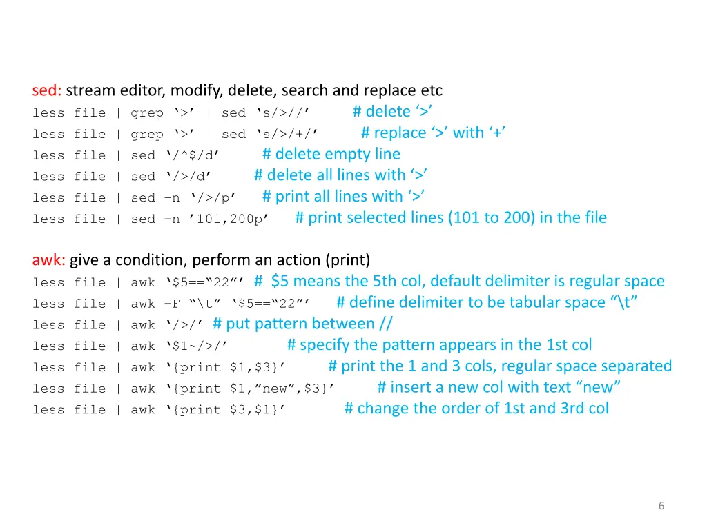 sed stream editor modify delete search