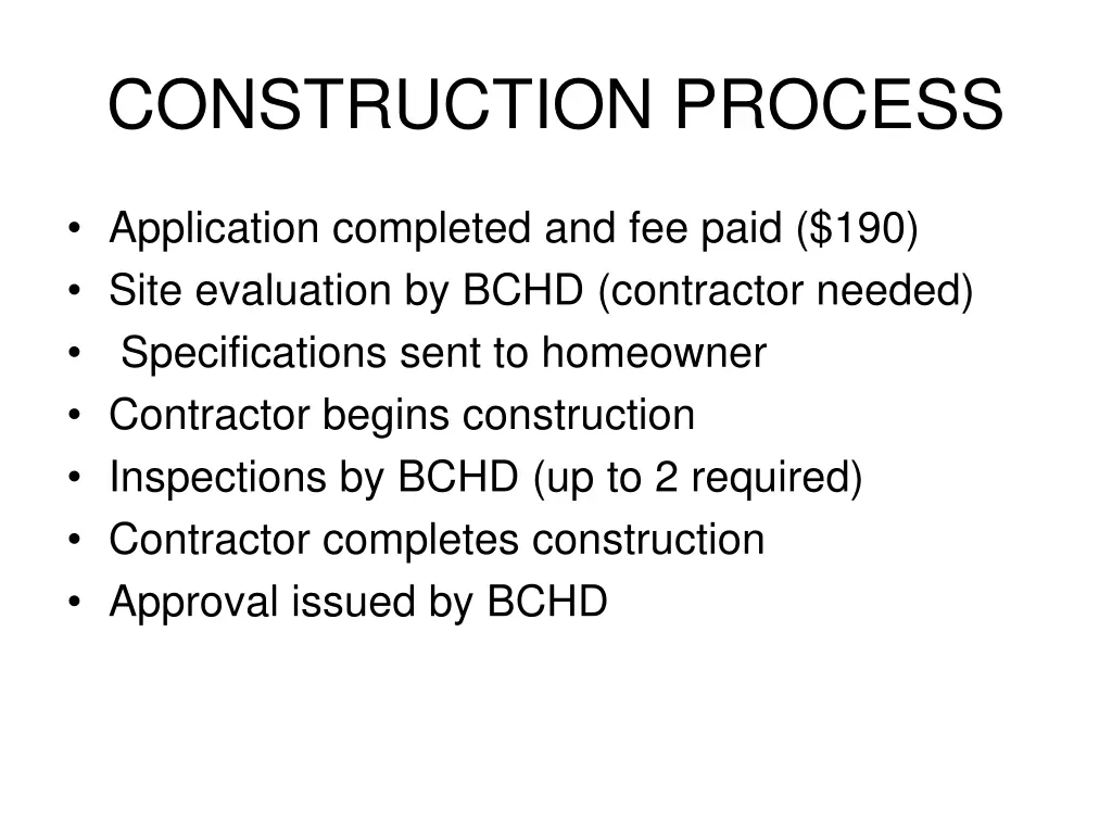 construction process