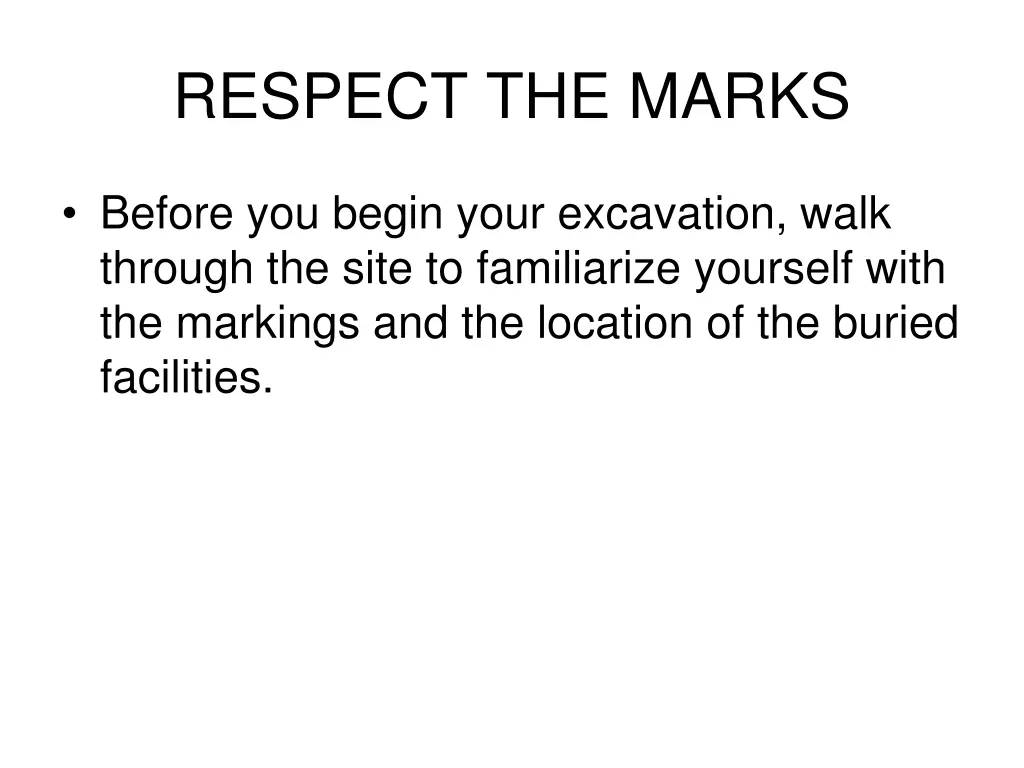 respect the marks