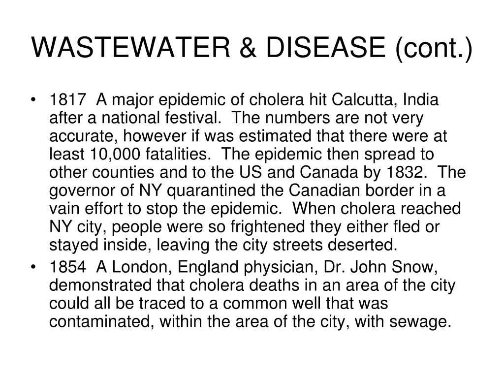 wastewater disease cont