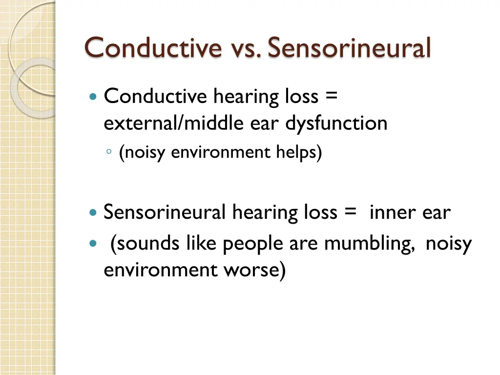 conductive vs sensorineural