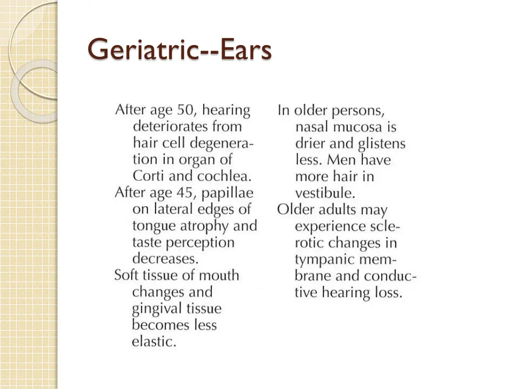 geriatric ears