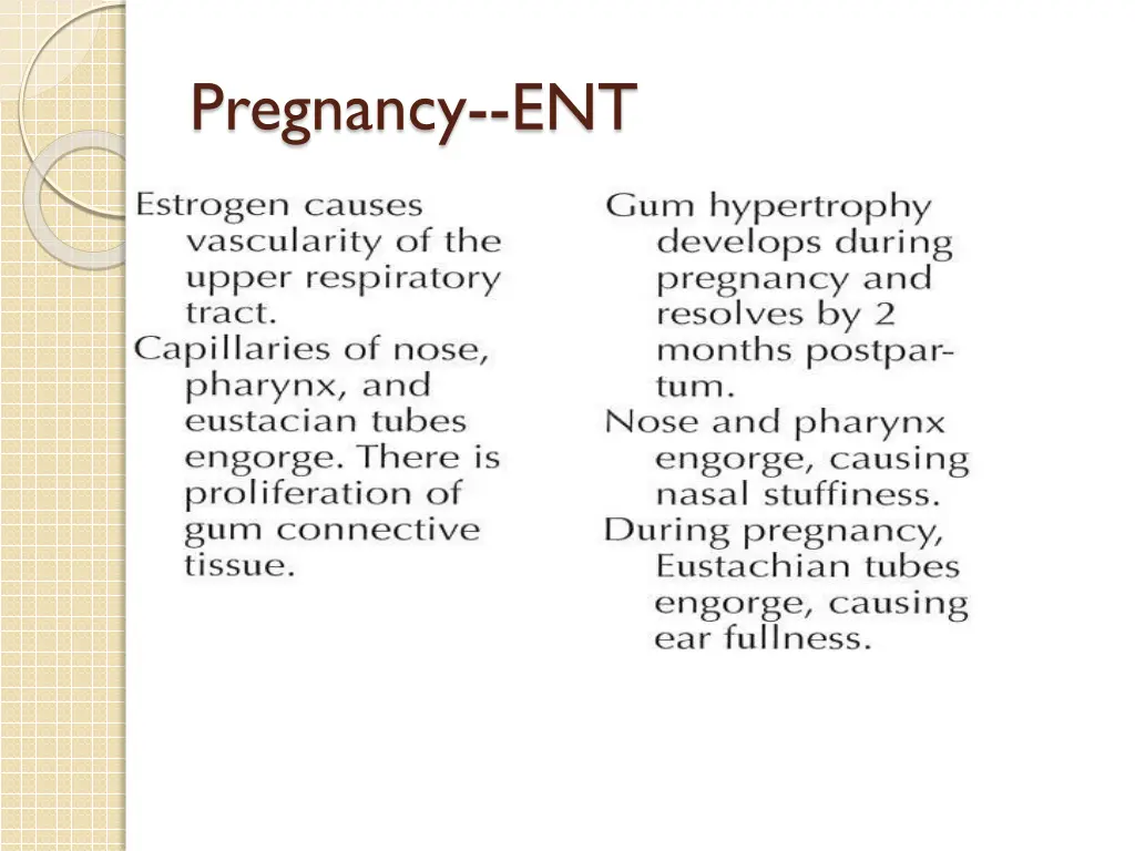 pregnancy ent