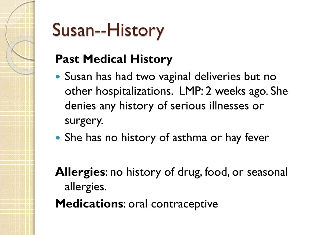 susan history